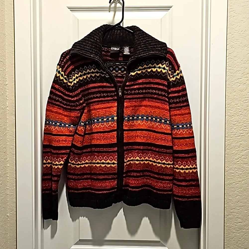 Chunky women's full zip sweater - Picture 1 of 10
